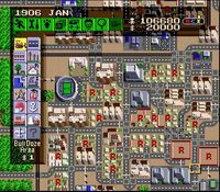 une photo d'Ã©cran de Sim City sur Nintendo Super Nes